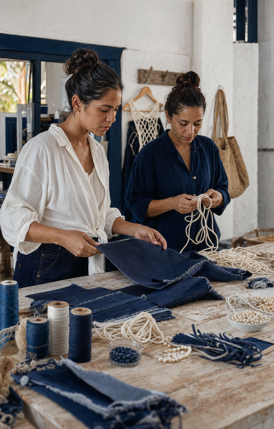 Selección de denim y materiales